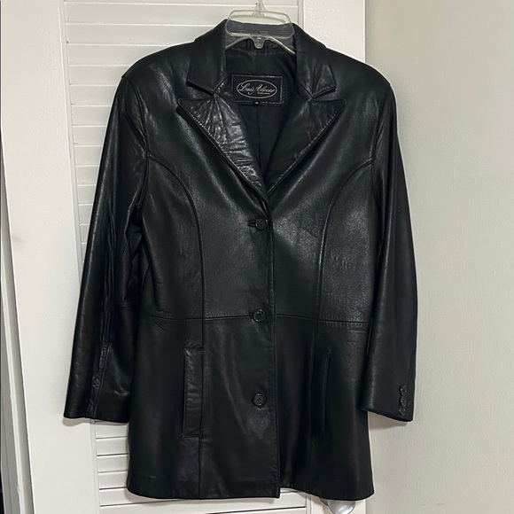 Luis Alvear Jackets & Blazers - Black Leather Jacket Blazer by Luis Alvear Sz M